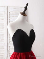 Simple Sweetheart Burgundy Tulle Long Prom Dress, Evening Dress