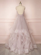 Simple Tulle Long Formal Prom Dresses Tulle Sweet 16 Dresses