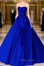 Sleeveless Ball Gown Satin Dresses With Bow Sashes