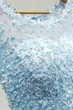 Sleeveless Tulle Homecoming Dresses Short Formal Prom Dresses With Lace Appliques