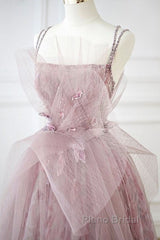 Spaghetti Straps Backless Formal Prom Dresses For Wedding Party