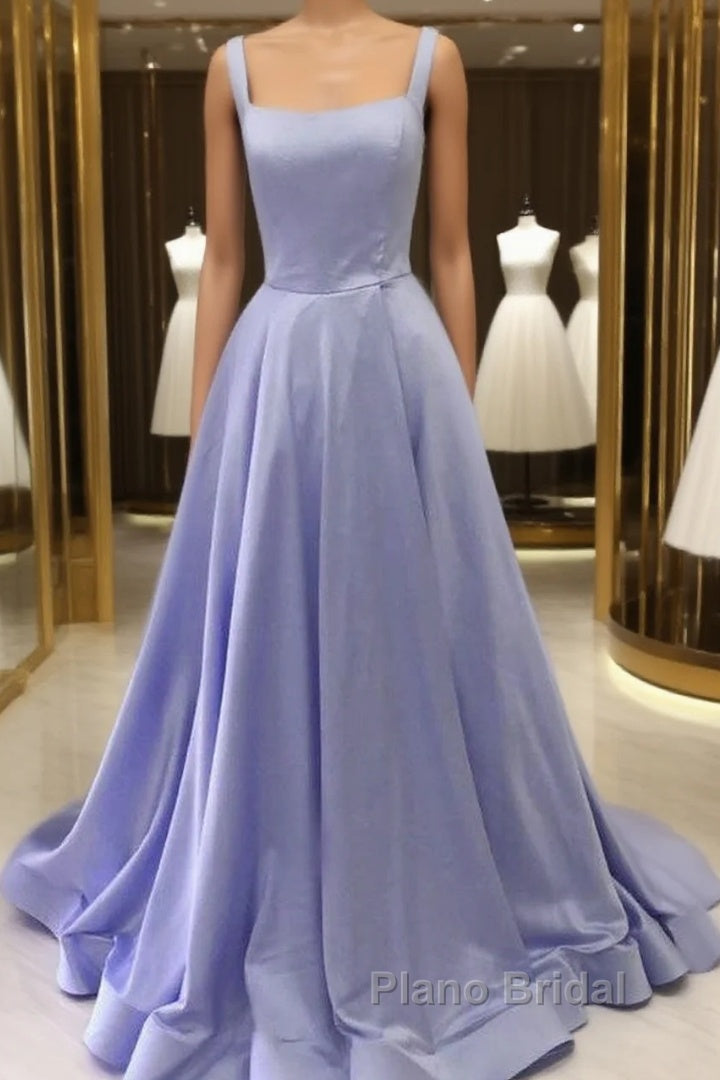 Spaghetti Straps Ball Gown Satin Formal Prom Dresses Main image
