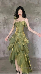 Sparkle Ruffle Formal Prom Dresses Causal Birthday Dresses Dance Party Dresses