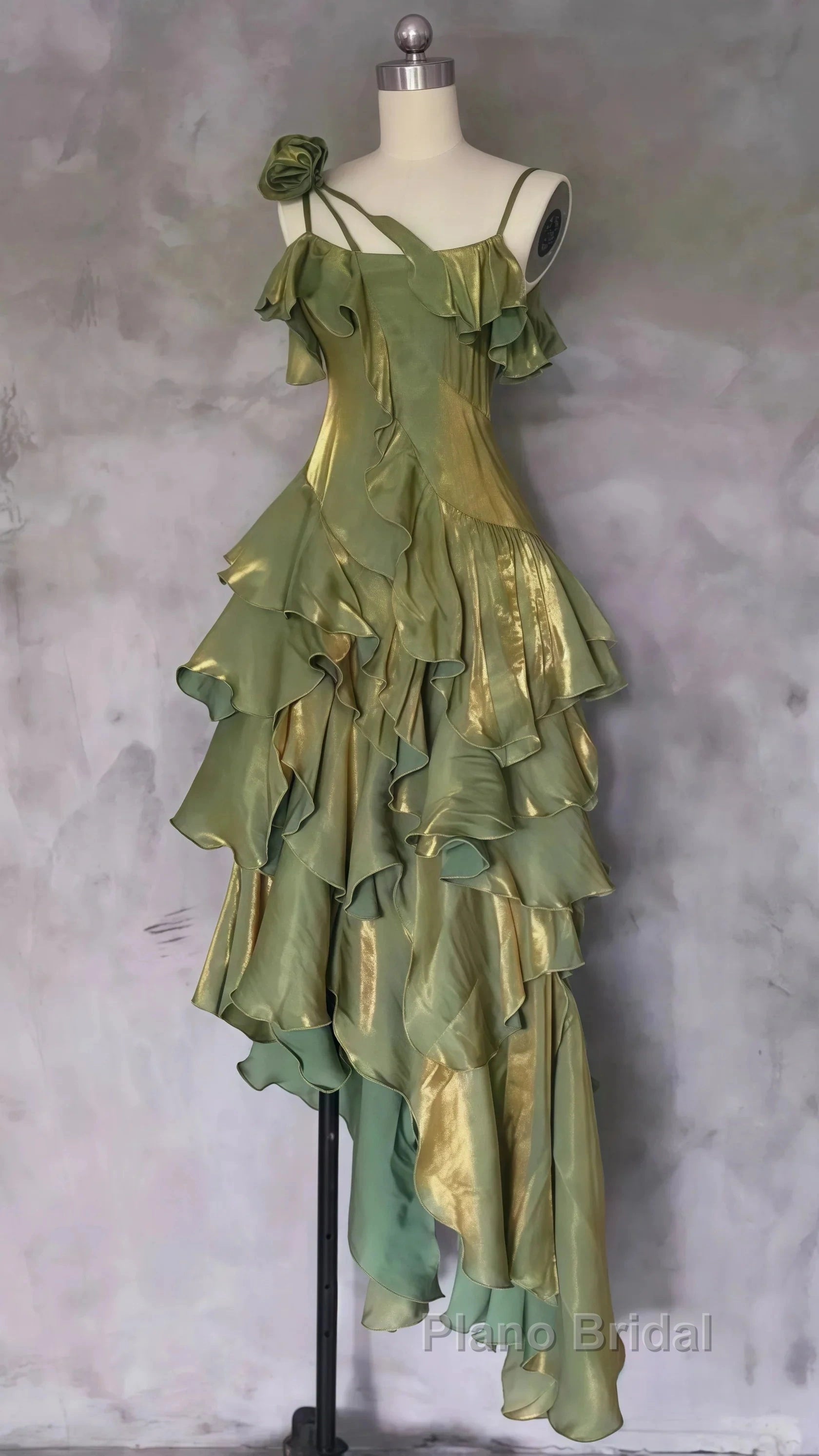 Sparkle Ruffle Formal Prom Dresses Causal Birthday Dresses Dance Party Dresses