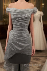 Sparkle Sequin Bling Bling Off The Shoulder  Wedding Dresses