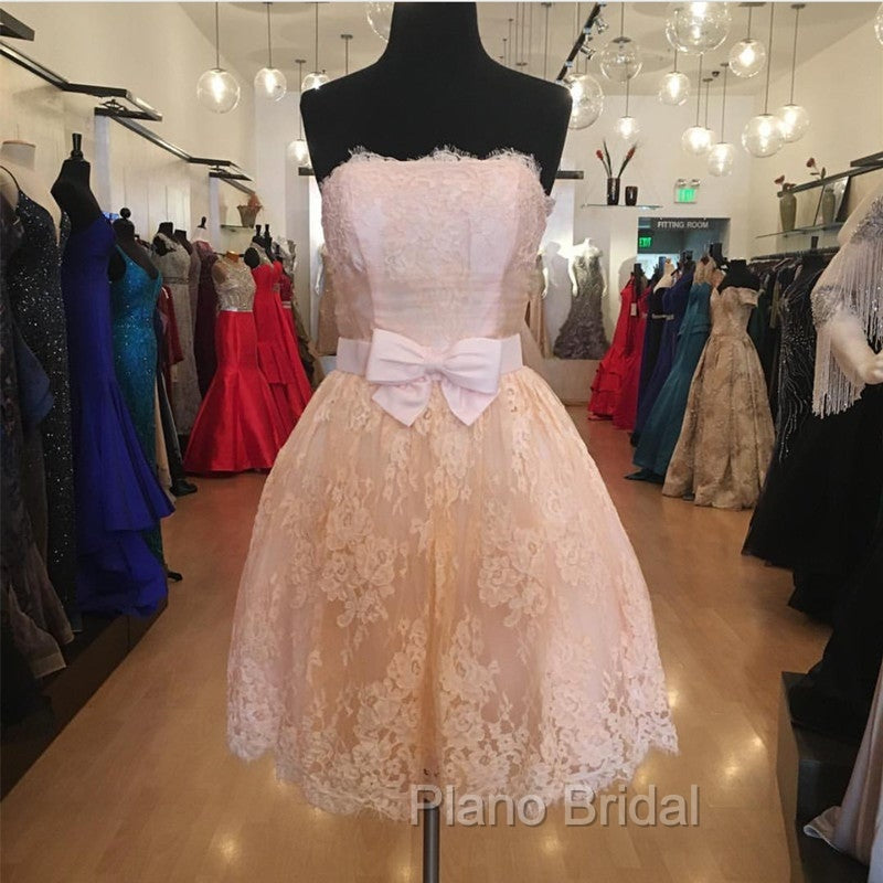 Strapless Lace Homecoming Dresses Short Formal Prom Gown Secondary image
