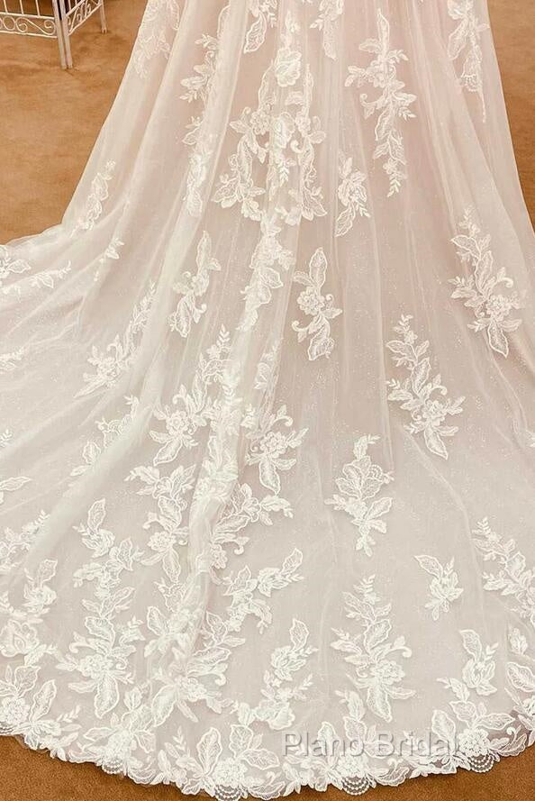 Straps A-Line Lace Wedding Dresses
