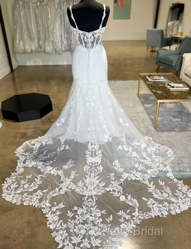 Straps Mermaid Tulle/Lace Wedding Dresses Secondary image