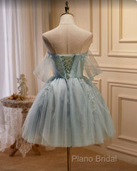 Sweet Light Green Tulle Homecoming Dresses