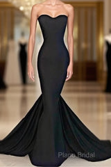 Sweetheart Black Trumpet New Arrival Formal Dresses Hottest Elegant Court Train Party Dresses