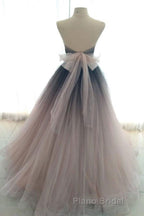 Sweetheart Neck Open Back Ombre Long Formal Prom Dress, Ombre Formal Evening Dress