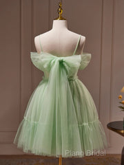 Sweetheart Neck Short Green Formal Prom Dresses, Short Green Graduation Homecoming Dresses