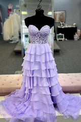 Sweetheart Red Corset Chiffon Ruffle Long Formal Prom Dresses