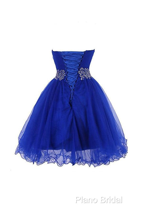 Sweetheart Royal Blue Homecoming Dresses Short Formal Prom Dresses With Beading Secondary image