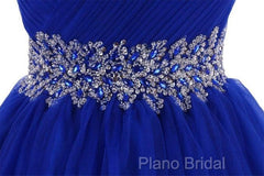 Sweetheart Royal Blue Homecoming Dresses Short Formal Prom Dresses With Beading