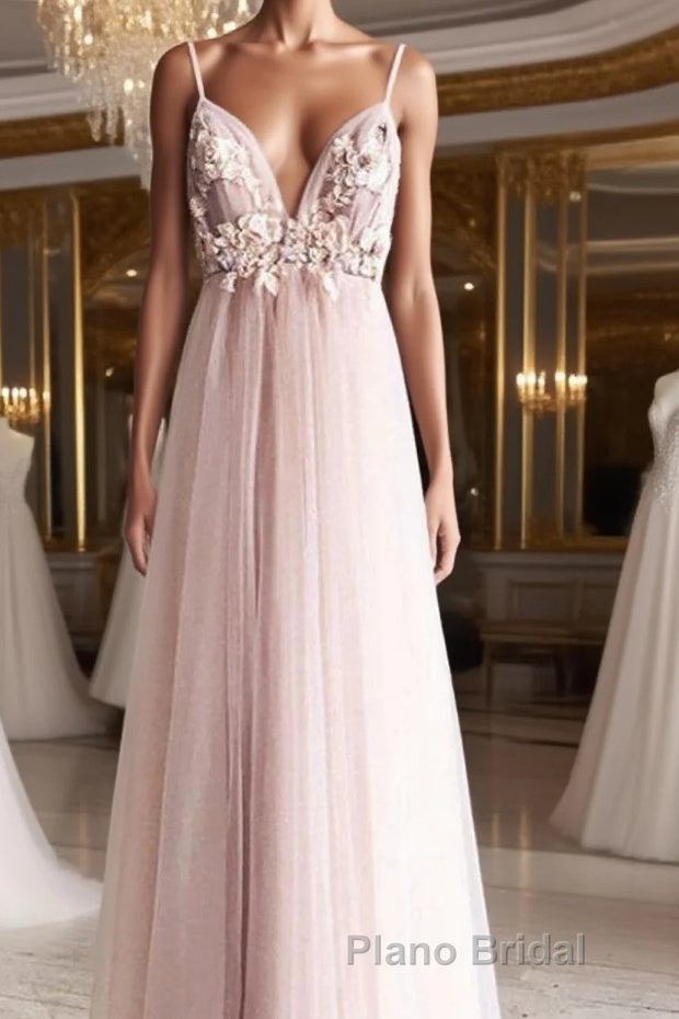 Sweetheart tulle lace long Formal Prom dress, tulle lace evening dress Main image