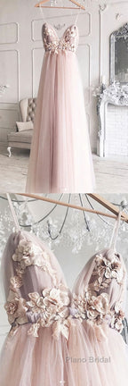 Sweetheart tulle lace long Formal Prom dress, tulle lace evening dress