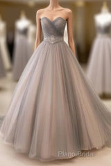 Sweetheart Tulle Long Formal Prom Gown, Tulle Wedding Dresses