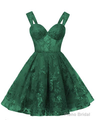Teens Sparkly Tulle Emerald Green Homecoming Dresses Spaghetti Straps Short Cocktail Party Prom Dress