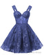 Teens Sparkly Tulle Navy Blue Homecoming Dresses Spaghetti Straps Short Cocktail Party Prom Dress