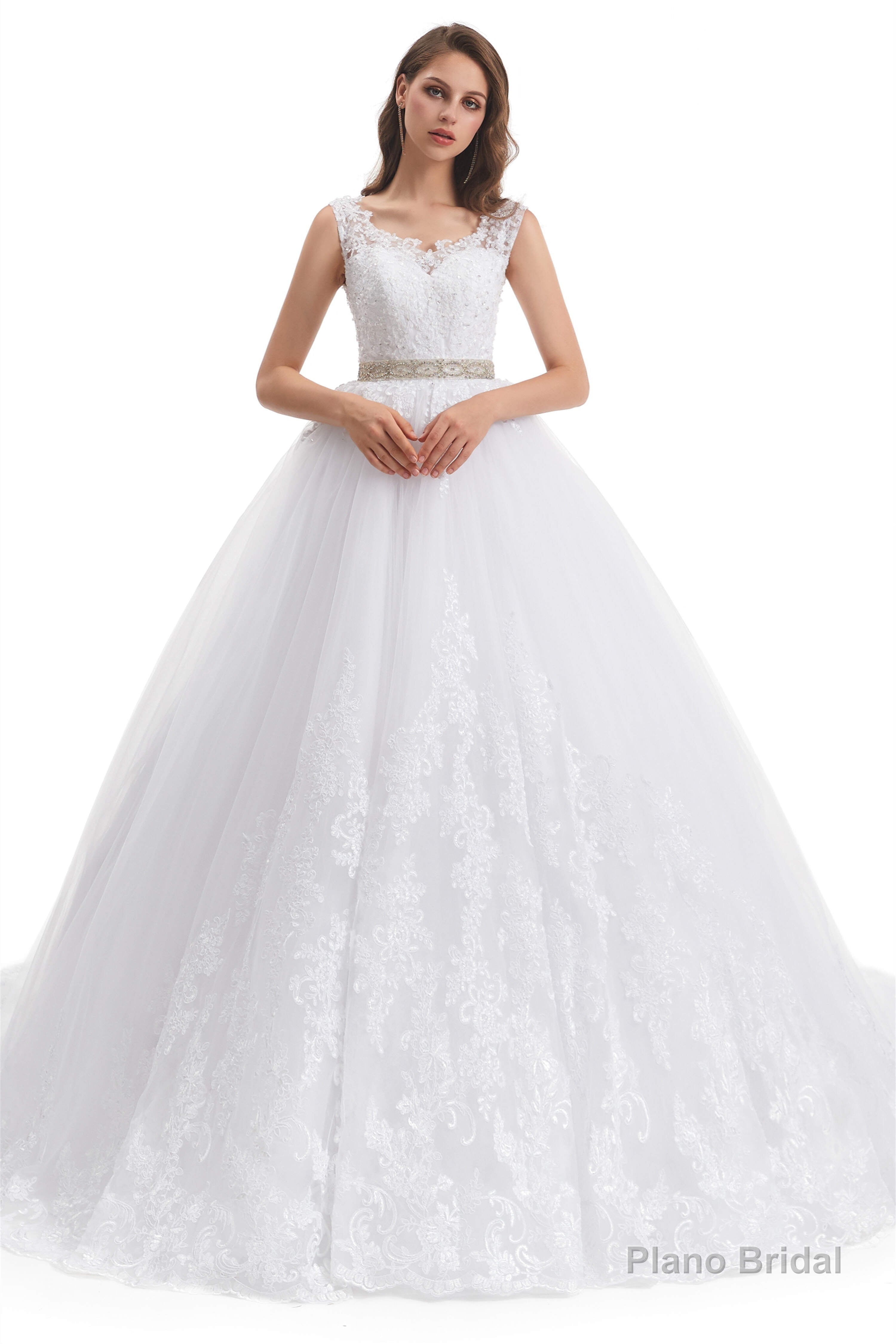 Tulle Backless Appliques beading Wedding Dresses Secondary image