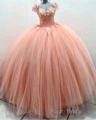 Tulle Ball Gown Dresses Lace Embroidery V Neck