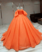 Tulle Ball Gown Puffy Sleeve Dresses
