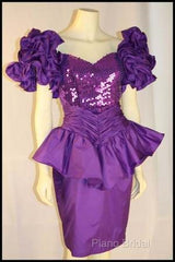 Unique Purple Short Formal Prom Dresses, Formal Dresses