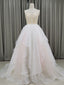 Unique Sweetheart Neck Tulle Long Prom Dresses, Tulle Graduation With Beading Sequin