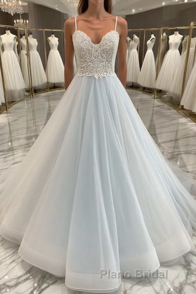 Unique sweetheart tulle lace long Formal Prom dress, lace evening dress Main image