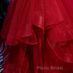 V Neck Burgundy Formal Prom Dresses, Wine Red V Neck Formal Evening Dresses