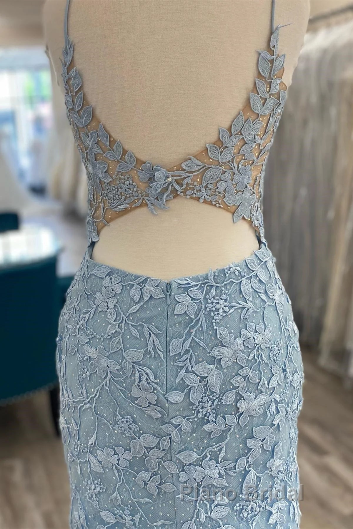 V Neck Light Blue Short Lace Formal Prom Dresses, Light Blue Short Blue Lace Graduation Homecoming Dresses