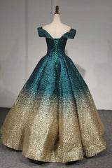 V-Neck Off The Shoulder Sequins Ball Gowns Quinceanera Dresses