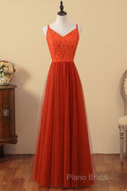 V-Neck Sienna Lace Top Bridesmaid Dresses