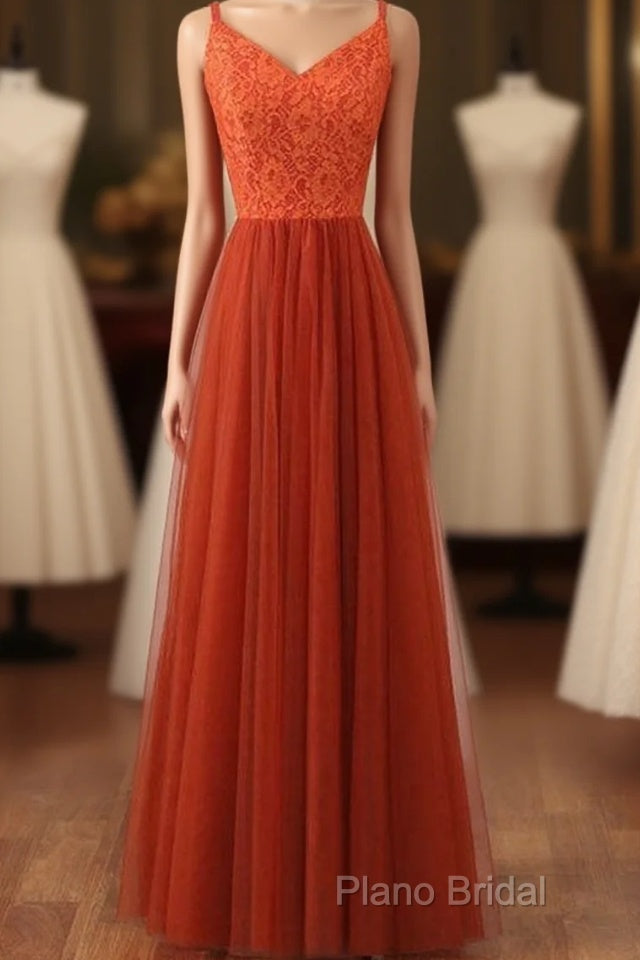 V-Neck Sienna Lace Top Bridesmaid Dresses Main image