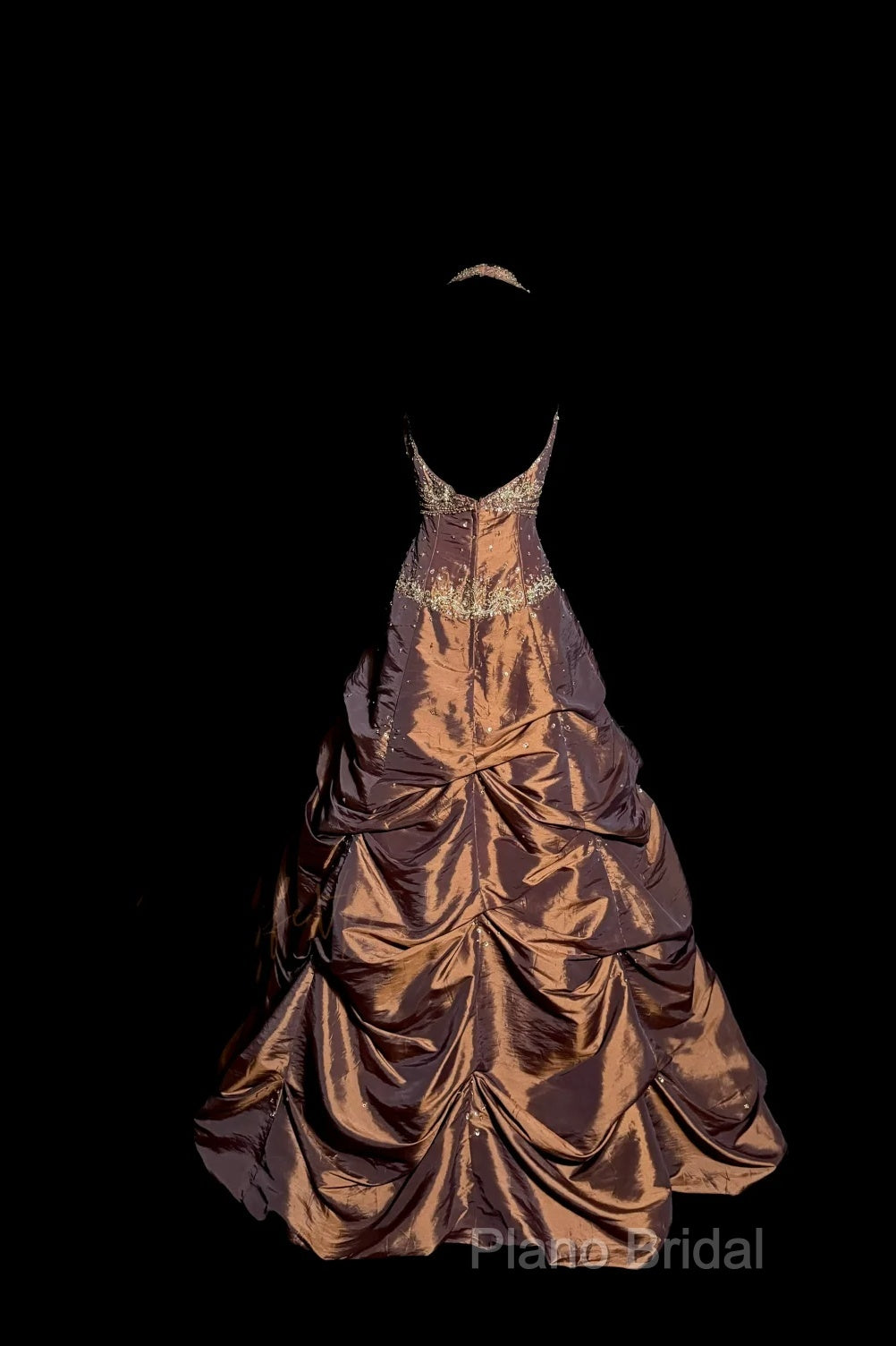 Vintage Ball Gown Halter Brown Sleeveless Long Formal Prom Gown Fairy Formal Prom Dresses