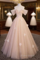 Vintage Ball Gown Off The Shoulder Tulle Long Formal Prom Dresses Formal Dresses