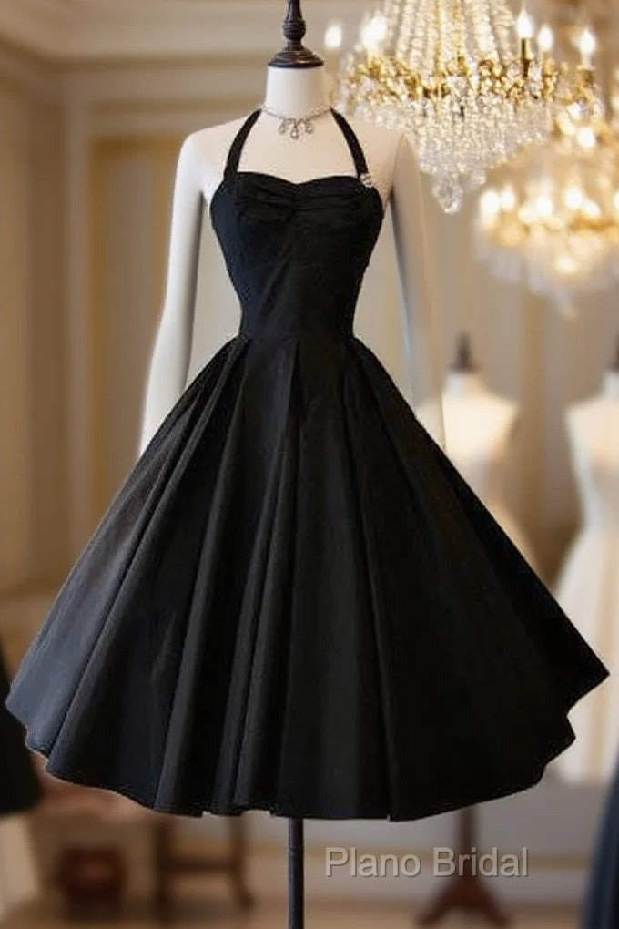 Vintage Black Short Homecoming Dresses Main image