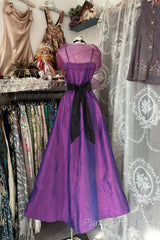 Vintage Fashion A Line Spaghetti Straps Grape Floor Length Formal Dresses Formal Prom Dresses
