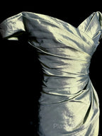 Vintage Mermaid Off The Shoulder Green Long Formal Prom Gown Fairy Formal Prom Dresses