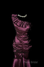 Vintage Mermaid One Shoulder Sleeveless Long Formal Prom Gown Fairy Formal Prom Dresses