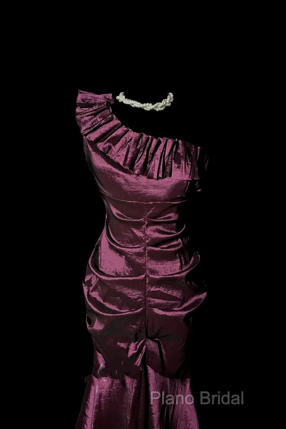 Vintage Mermaid One Shoulder Sleeveless Long Formal Prom Gown Fairy Formal Prom Dresses