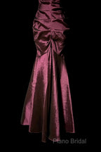 Vintage Mermaid One Shoulder Sleeveless Long Formal Prom Gown Fairy Formal Prom Dresses