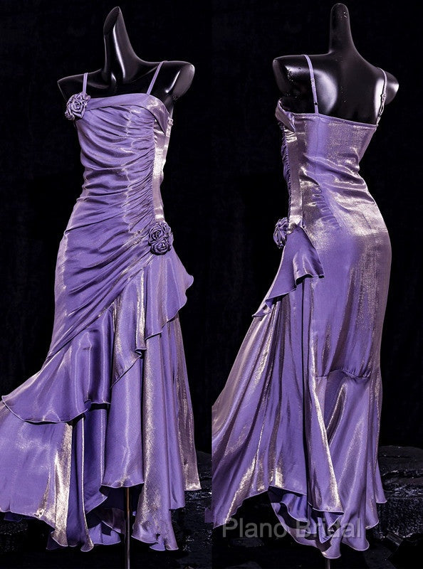 Vintage Mermaid Spaghetti Straps Long Lilac Formal Prom Dresses Birthday Outfits