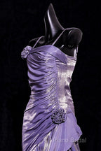 Vintage Mermaid Spaghetti Straps Long Lilac Formal Prom Dresses Birthday Outfits