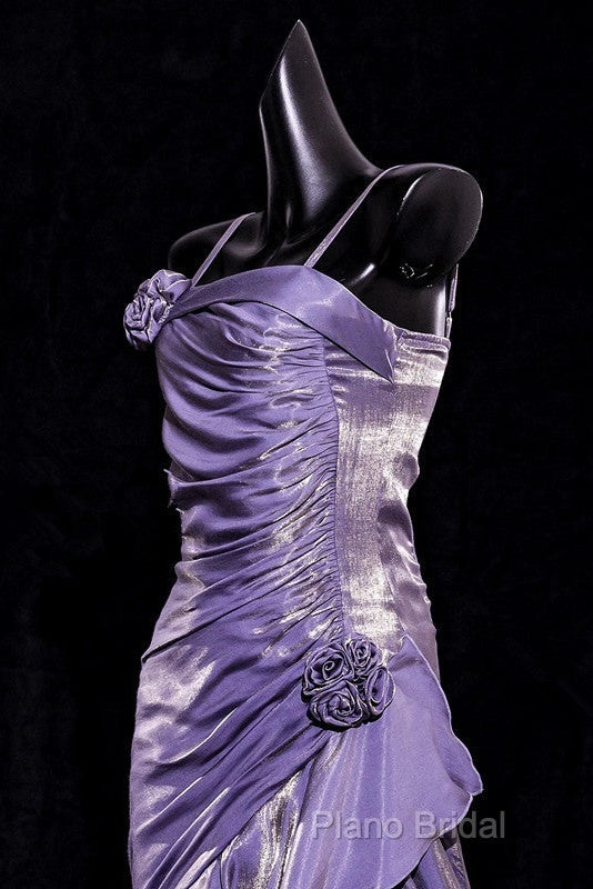 Vintage Mermaid Spaghetti Straps Long Lilac Formal Prom Dresses Birthday Outfits