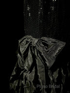 Vintage Mermaid Sweetheart Black Sequin Long Formal Prom Gown Fairy Formal Prom Dresses