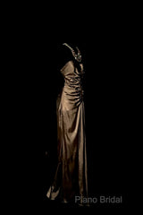 Vintage Mermaid Sweetheart Brown Long Formal Prom Gown Fairy Formal Prom Dresses