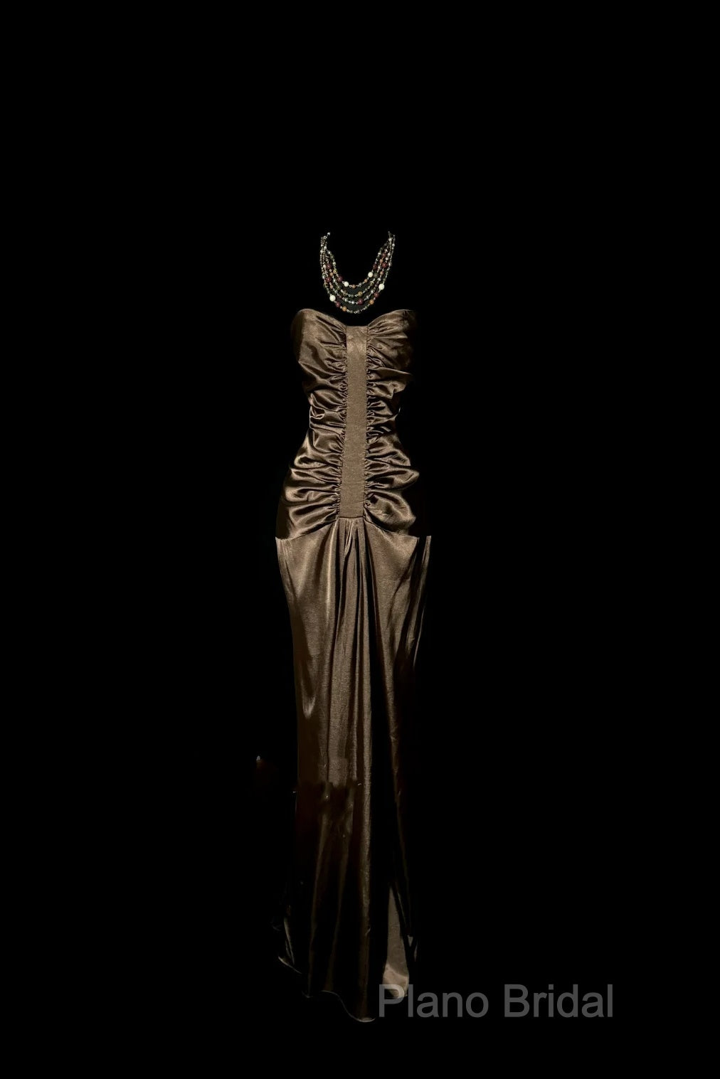 Vintage Mermaid Sweetheart Brown Long Formal Prom Gown Fairy Formal Prom Dresses