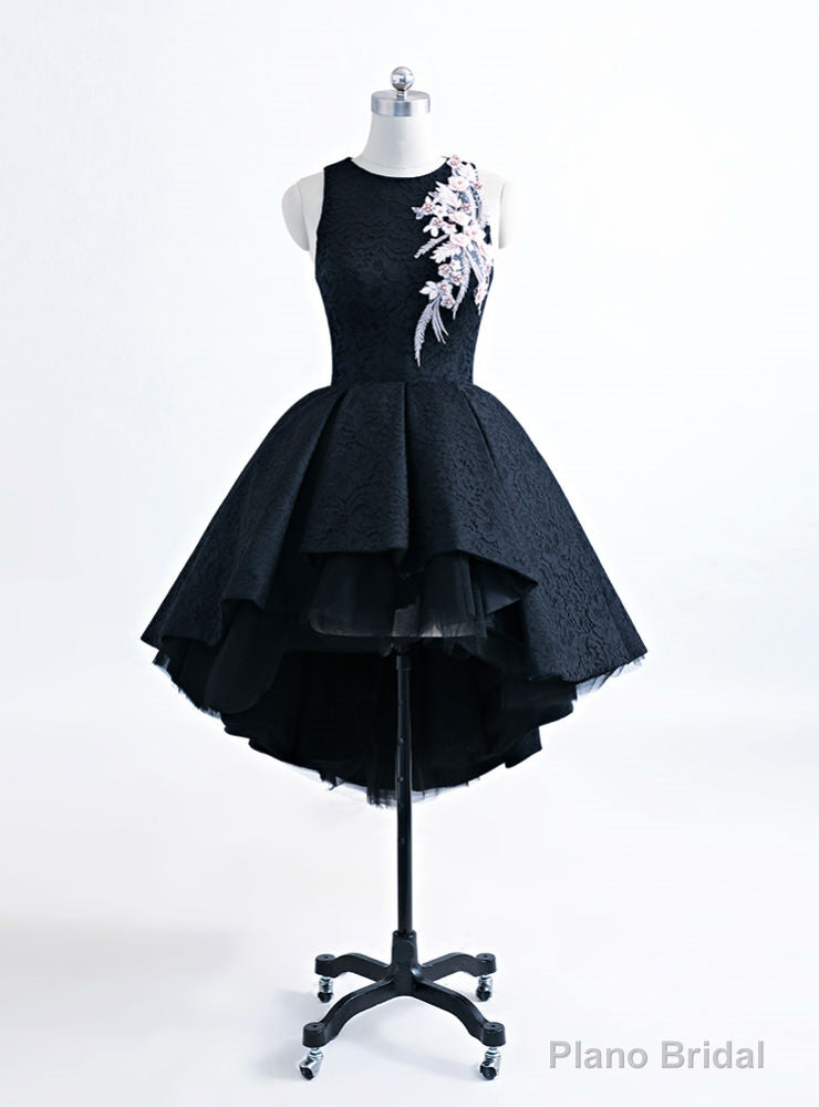 Vintage Saudi Arabia Puffy Short Lace Prom Dresses 3D Flowers Main image